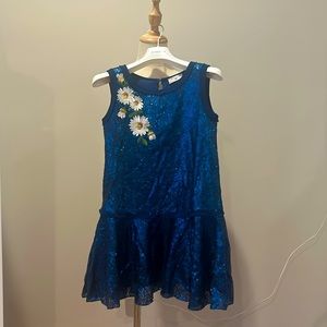 MONALISA Girls sequined dress Size 7 years